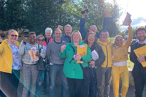 Lorraine Dunston and local supporters