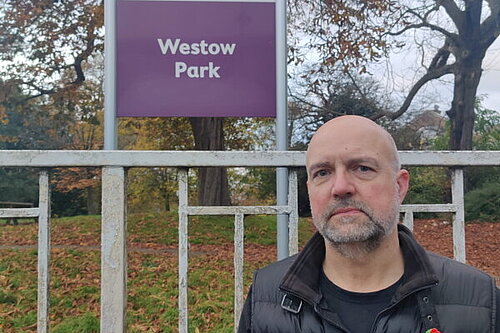 Campaigner Steve Penketh at Westow Park